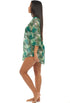 V-NECK BELL SLEEVE TUNIC - CHEVRON PRINT